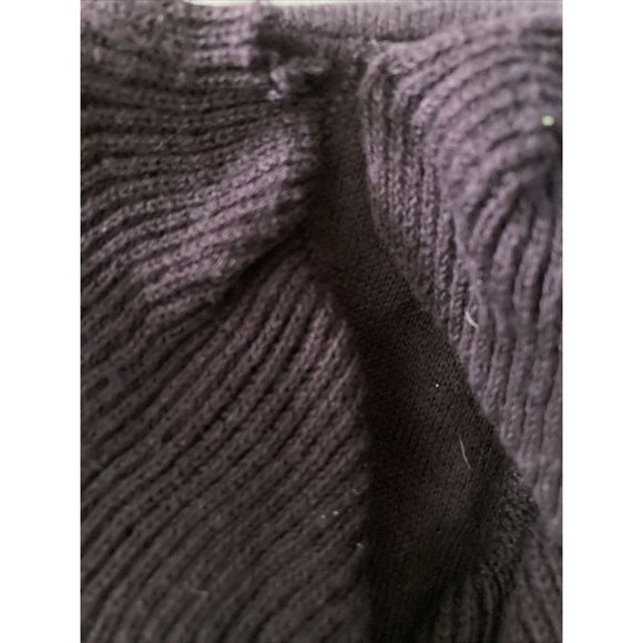 Sweater Women's Medium Purple Ruffled Buttoned Front Stretch - Picture 2 of 8